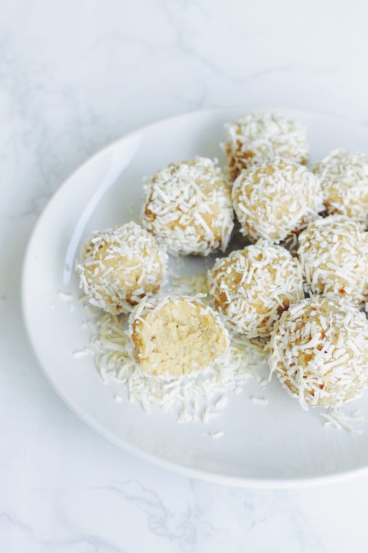 Lemon Coconut Energy Snowballs