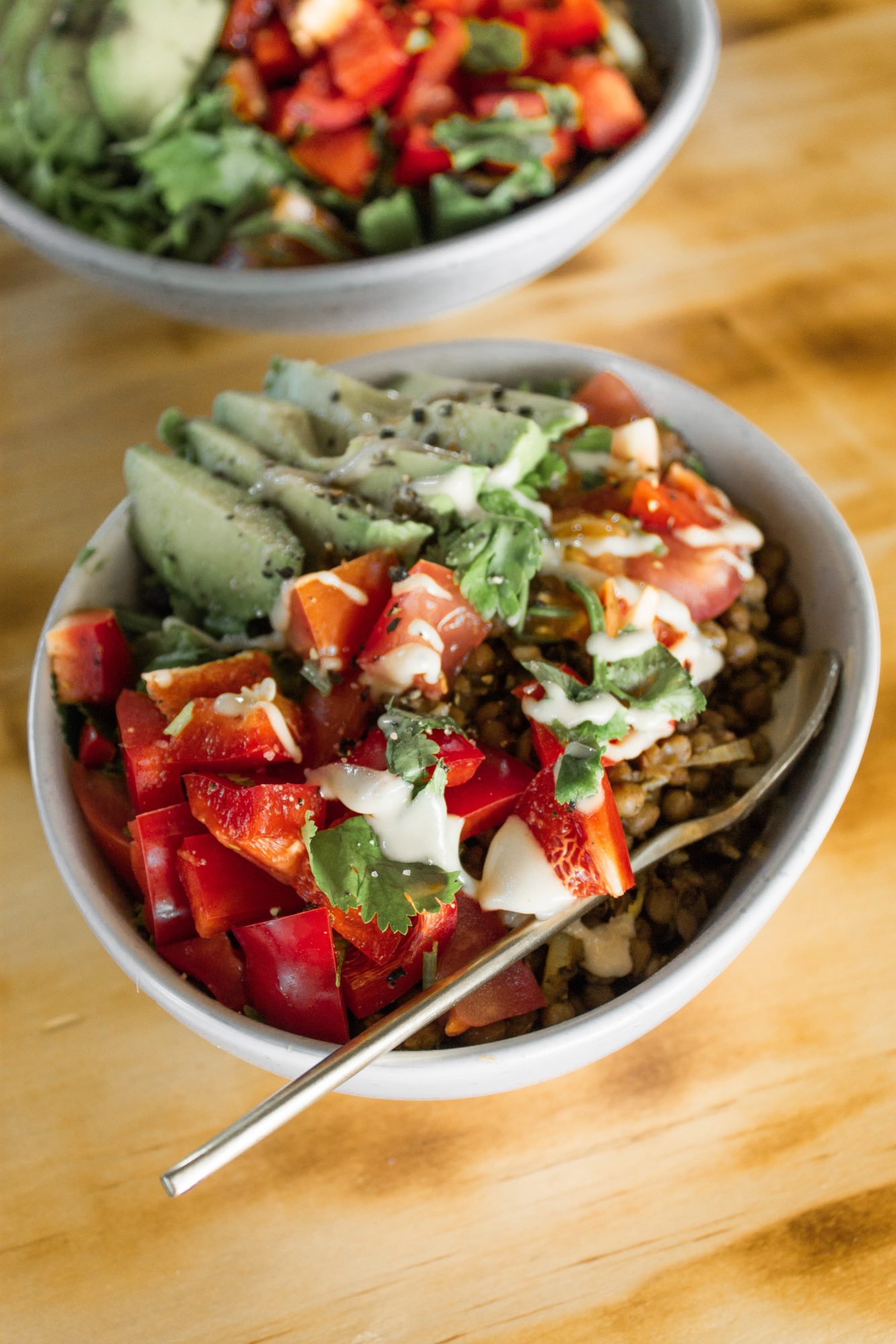 Mushroom Lentil Burrito Bowls