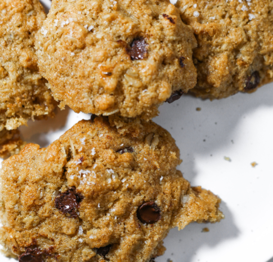 Chewy Tahini Chocolate Chip Cookies (Vegan, GF, RSF)